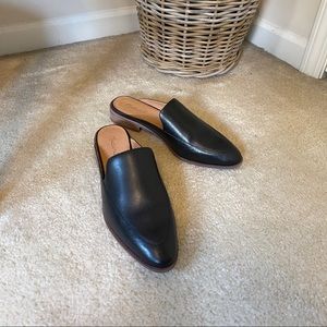 Madewell Black Leather Mules